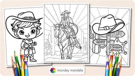 20 Cowboy Coloring Pages (Free PDF Printables)