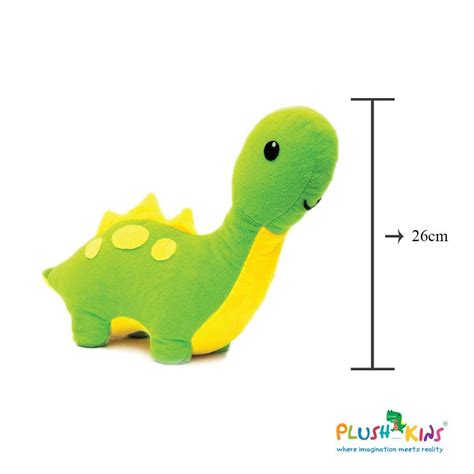 Buy Plushkins Brontosaurus, Premium Green & Yellow Soft Toy for Kids ...