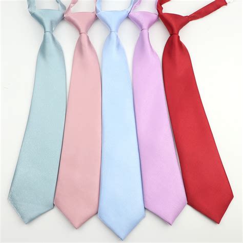 Solid Neck Tie Easy To Wear For Children Boys Girl... – Grandado