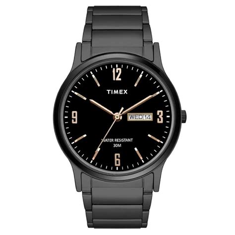 TIMEX Classics Analog Watch for Man with Black Round Dial & Black ...