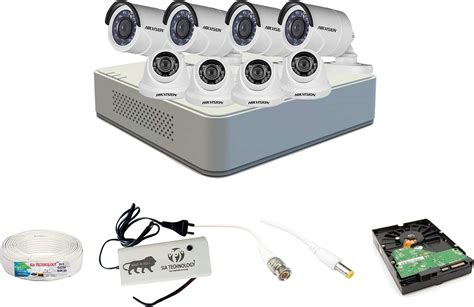 HIKVISION 8 Channel DVR & 4 Bullet & 4 Dome LED CCTV Camera with ...