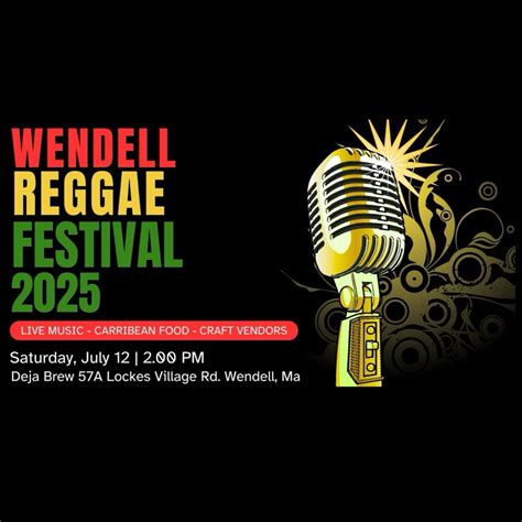 Wendell Reggae Fest 2025, Deja Brew Cafe & Pub, Wendell, 12 July 2025 ...