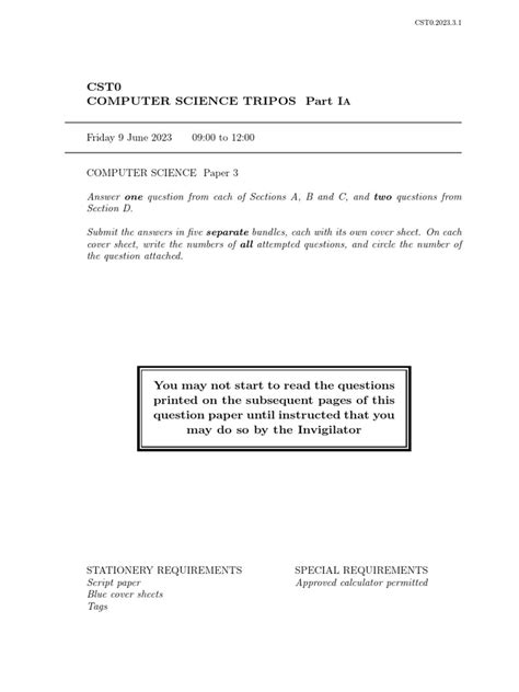 Image result for Cambridge University Computer Science Syllabus