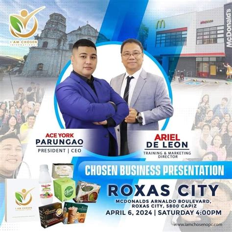 Chosen Business Meeting , Macdonald Roxas City, 6 April 2024 | AllEvents.in