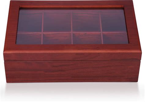 Buy White Whale Tea Storage Chest Adjustable Compartment Tea Bags ...