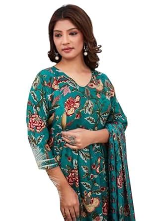 Buy SKY FAB Women Viscose Rayon Anarkali Maternity and Nursing Kurta ...