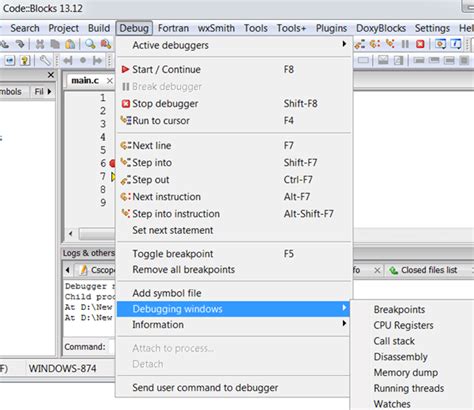 Debug in Code Blocks 的图像结果
