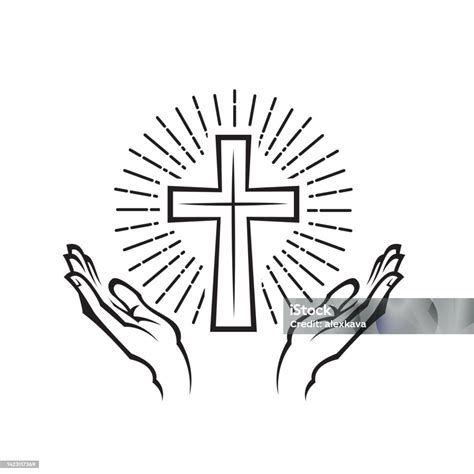 Prayer Hands With Cross