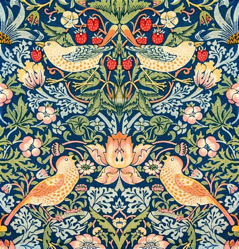 The strawberry thieves pattern (1883) by William Morris. Original from ...