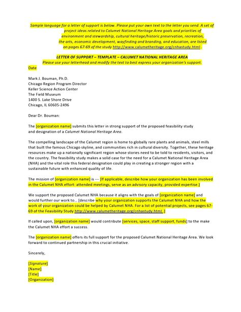 30 Editable Letter of Support Templates (+Examples) - TemplateArchive