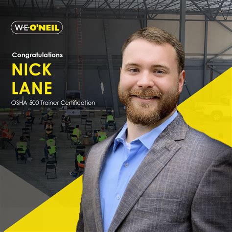 W.E. O'Neil Construction on LinkedIn: #osha500 #oshatrainer