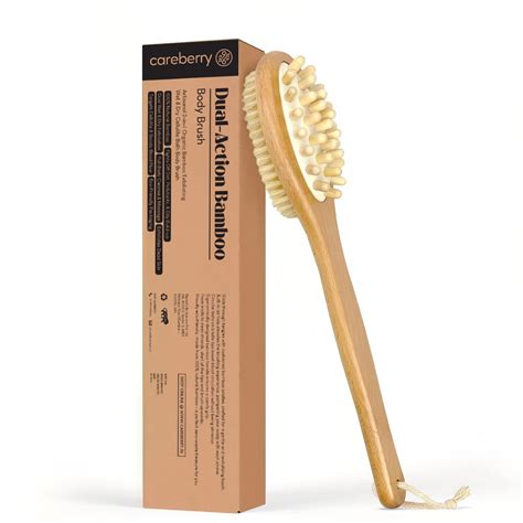 Careberry Dry Brushing & Massaging Body Brush - Eco-Friendly ...