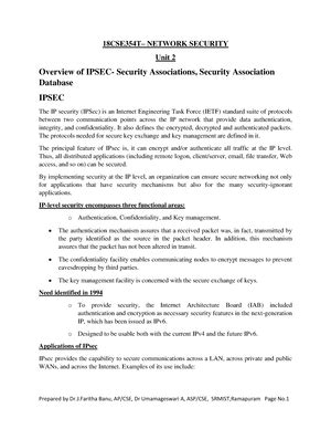 Network Security- Syllabus - Course Code 18CSE354T Course Name NETWORK ...
