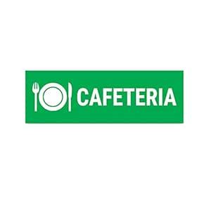 Cafeteria Sign Sticker Green Color Acrylic Board | Pack of 3 | 12 x 4 ...