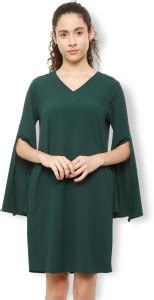 VAN HEUSEN Women Shift Green Dress - Buy VAN HEUSEN Women Shift Green ...