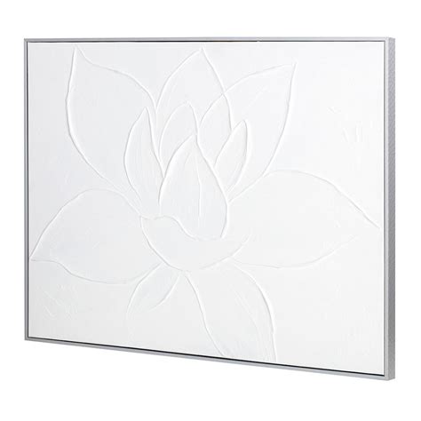 Found & Fable Framed Lotus Flower Canvas Wall Art, 40x30