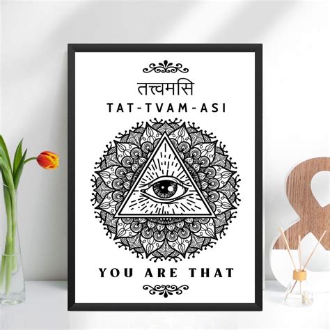 Tat-Tvam-Asi Sanskrit Quote Wall Art | Sanskrit Shlok Poster – Nautunkee