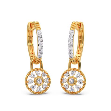 Juno Diamond Hoops Earrings-Candere by Kalyan Jewellers