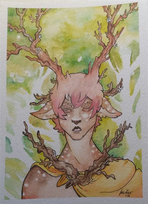 Half Deer Half Man Drawing OC] Half Deer Girl I Want To Make Her Story