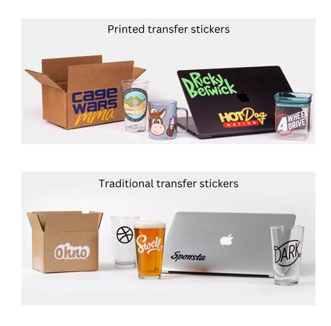 How do printed transfer stickers differ from traditional transfers ...