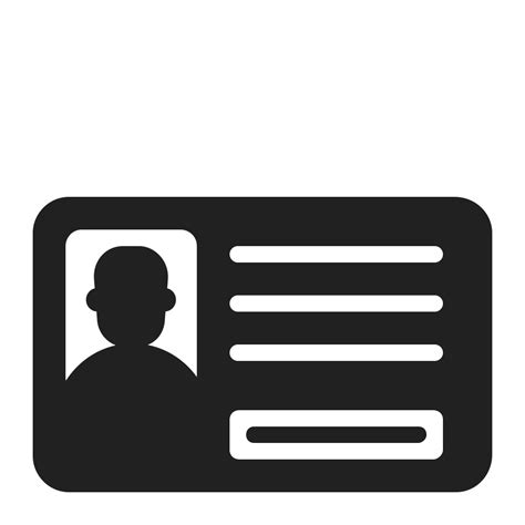 Identification Card Icon | FluentUI Emoji Mono Iconpack | Microsoft