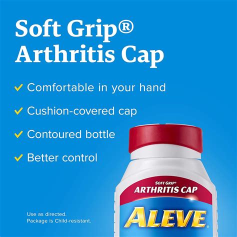 Buy Aleve Soft Grip Arthritis Cap Tablets, Fast Acting All Day Pain Relief for Headaches, Muscle ...