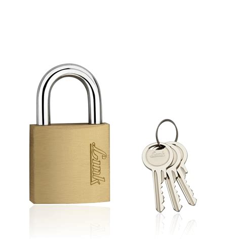 Link PT 30mm New Brass Lock with Hardened Shackle and 3 Brass Key | 15 ...