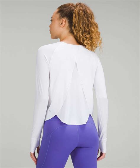 Lululemon UV Protection Running Long Sleeve Shirt - White - lulu fanatics