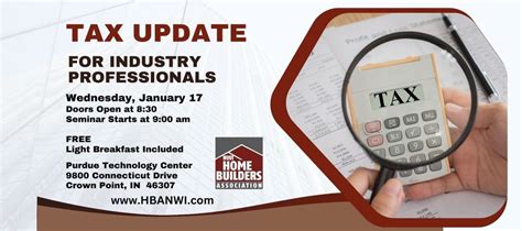 Tax Update Seminar, Purdue Technology Center NWI, Crown Point, 17 ...