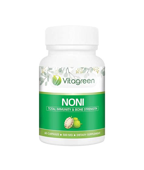 VitaGreen 100% Natural Noni Capsules(60 capsules,500mg) - Pack of 1 ...