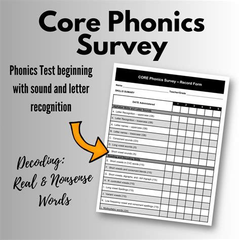 Phonics Assessment 3rd Grade Quick Phonics Assessment Screener SET 2