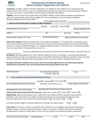 Fillable Online fill.ioPostsecondary-Enrollment-Options-NoticeFillable ...