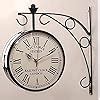 Buy SellPlus Black Iron 8 Inch Victoria Station Clock London Vintage ...