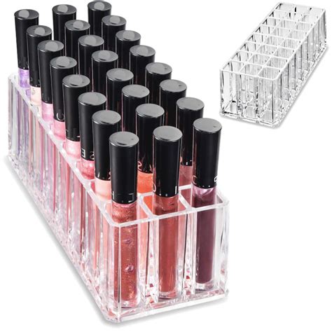 Buy Acrylic Lip Gloss Organizer and Beauty Care Organizer - 24 Space ...