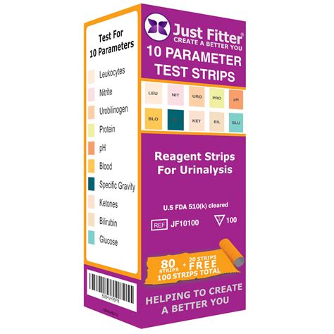 10 Parameter Urinalysis Test Strips | UTI Test Strips | Just Fitter