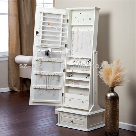 White Cheval Jewelry Armoire And Mirror - Mirror Ideas