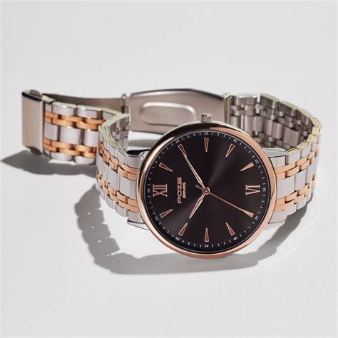 Buy Online Sonata Poze Quartz Analog Black Dial Two Toned Metal Strap ...