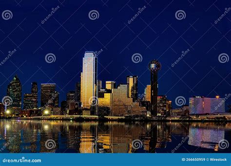 Cityscape of Downtown Dallas, Texas at Night Editorial Stock Image ...