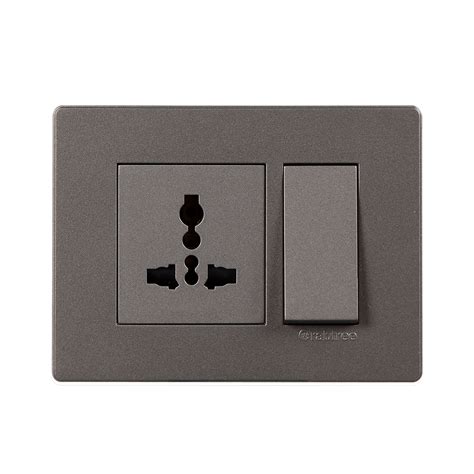 Crabtree Athena 3M PC Combined Plate Moderna Elephant Grey | mykit ...