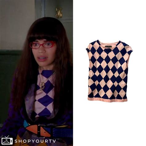 Ugly Betty: Season 3 Episode 7 Betty’s Argyle Top | Shop Your TV