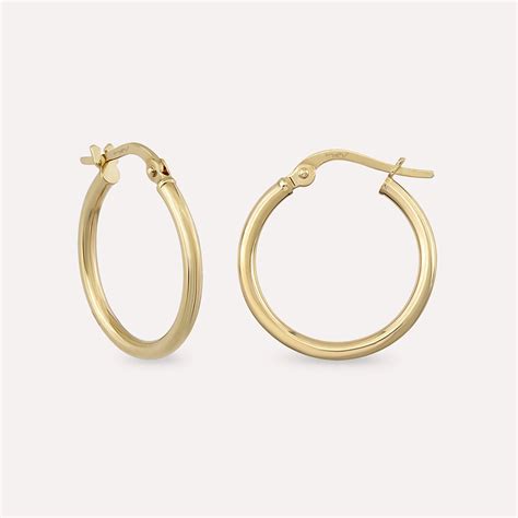 Yellow Gold Hoop Earring