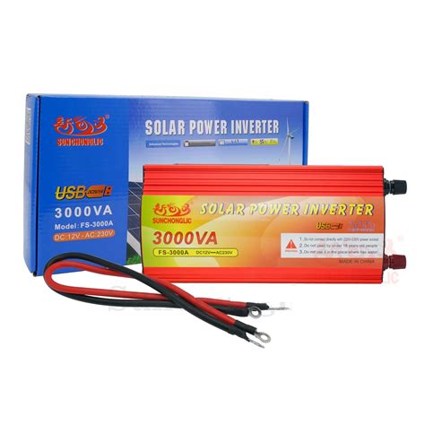 Sunchonglic DC 12V to 220V AC Peak Power 3000VA Rated Power-650w 12 ...