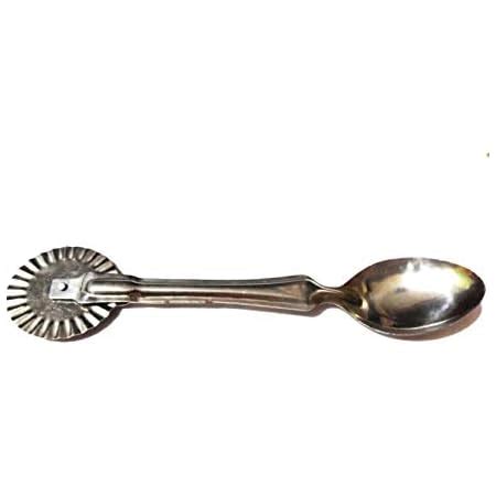 Buy Pizza Cutter Two in one Spoon with Edge Behind for Cutting Pizza ...