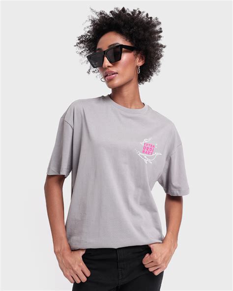 Buy Women's Grey Extraordinary Graphic Printed Oversized T-shirt Online ...
