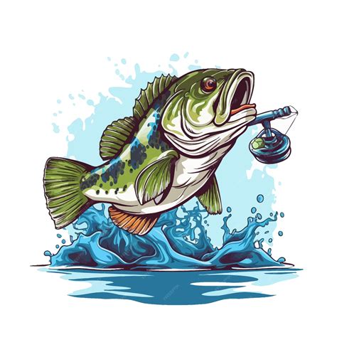 Premium Vector | Professional bass fish clipart