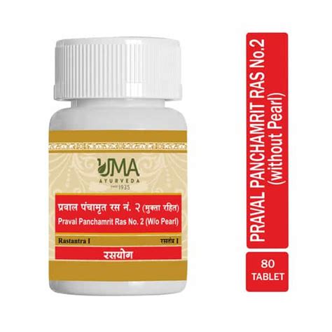 Buy UMA AYURVEDA PRAVAL PANCHAMRIT RAS NO.2 (W/O PEARL) AYURVEDIC ...