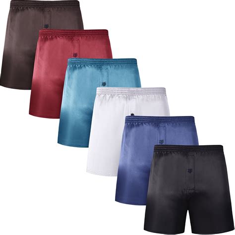 Onimisc Mens Silk Boxer Underwear Satin Boxers for men Sleep shorts ...