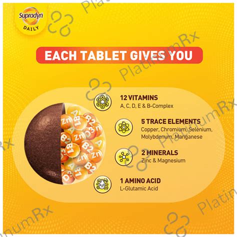 New Supradyn Daily Multivitamin Tablet 60s: View Uses, Side Effects ...