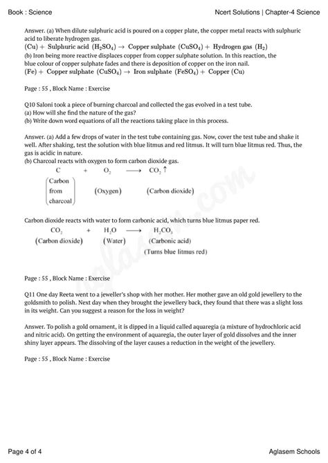 Science Chapter 4 Class 8 Exercise 的图像结果
