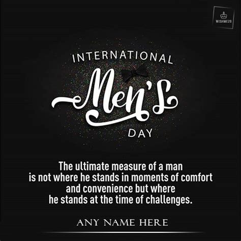 Write Name On International Men's Day 2023 Messages Quotes For Your Husband